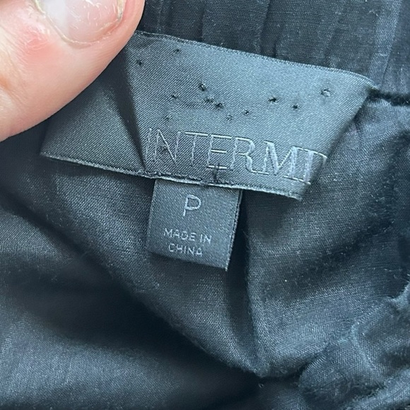 Intermix Boho Silk Black Embroidered Angel Sleeves Peasant Blouse Women’s Small - Picture 6 of 6